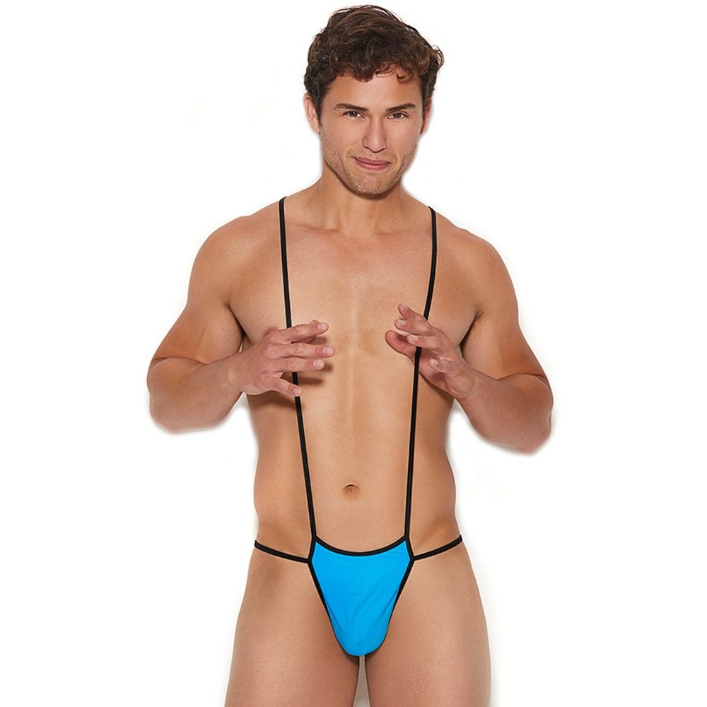 Men's Suspender Pouch with Thong Back